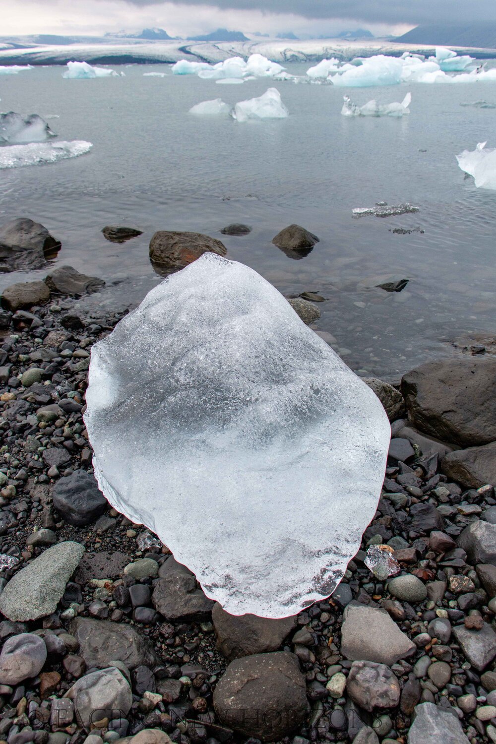  An amazing piece of ice washed ashore. So perfect! 
