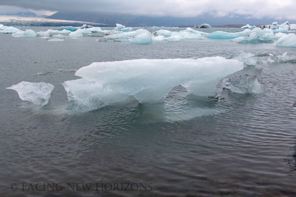  The shapes are made by how the ice melts, each is unique 