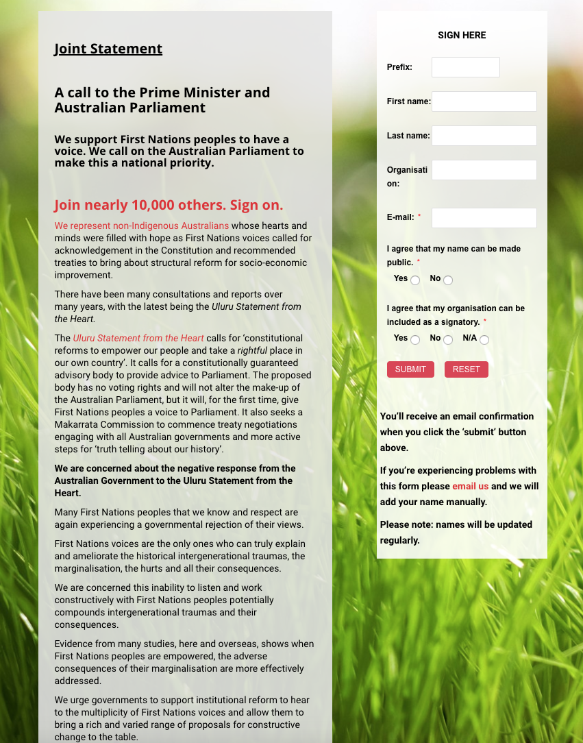 The Uluru Statement from the Heart
