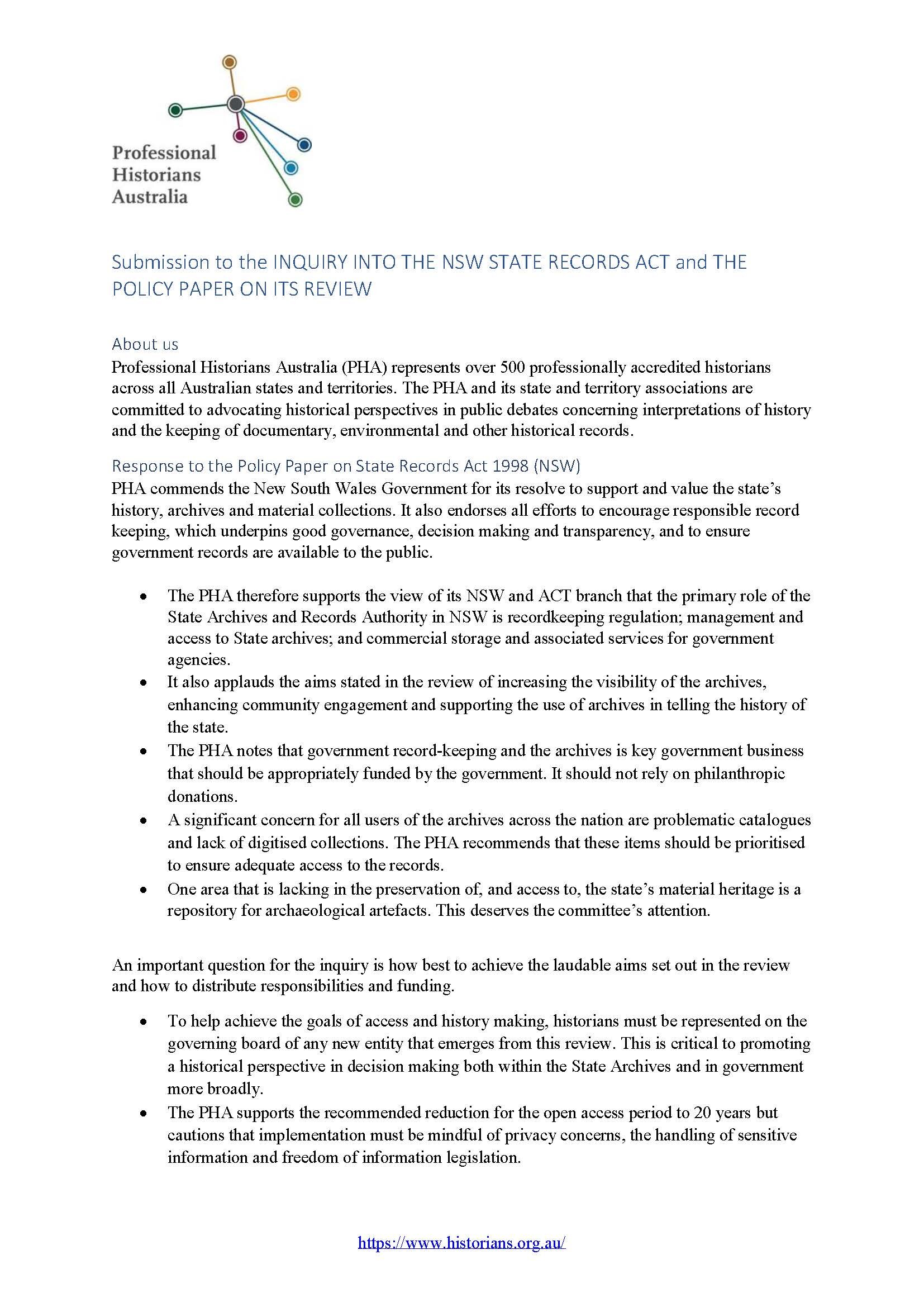 Inquiry into the NSW State Records Act