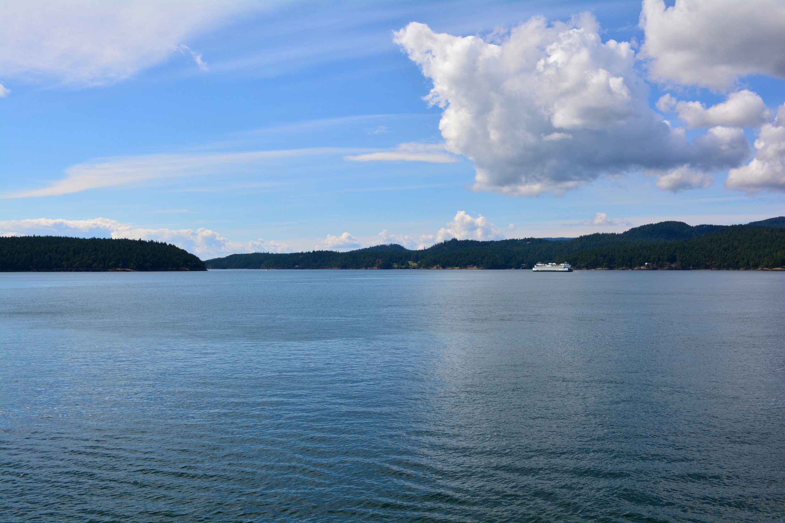 Washington state ferry in the San Juans