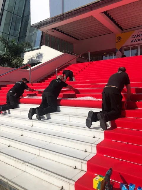 The red carpet getting unrolled! Last day.