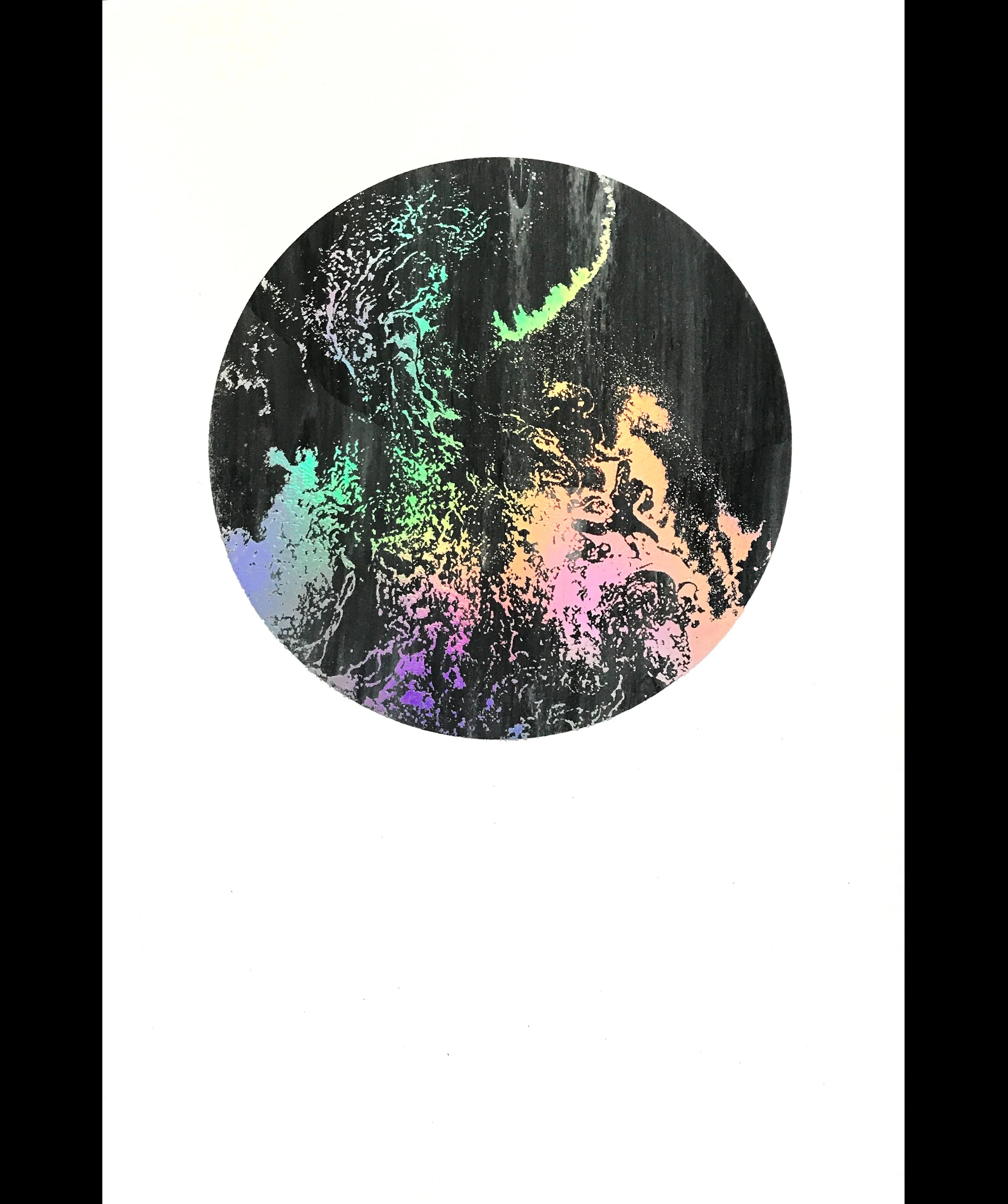 Never Ends - Monotype Silkscreen One-Off Print