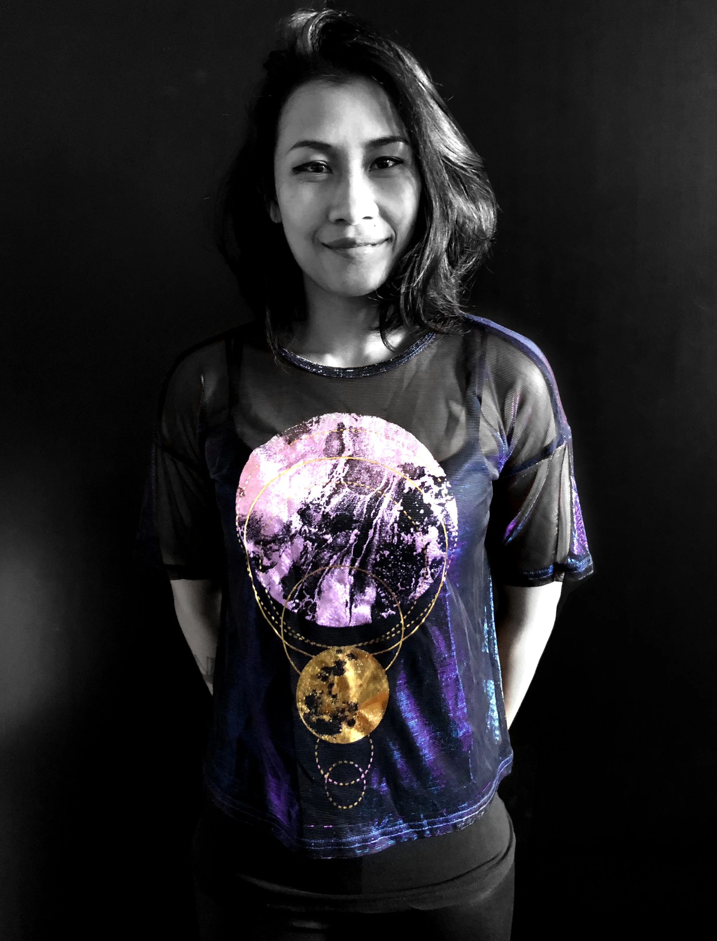 Orbits - Iridescent Mesh Tee
