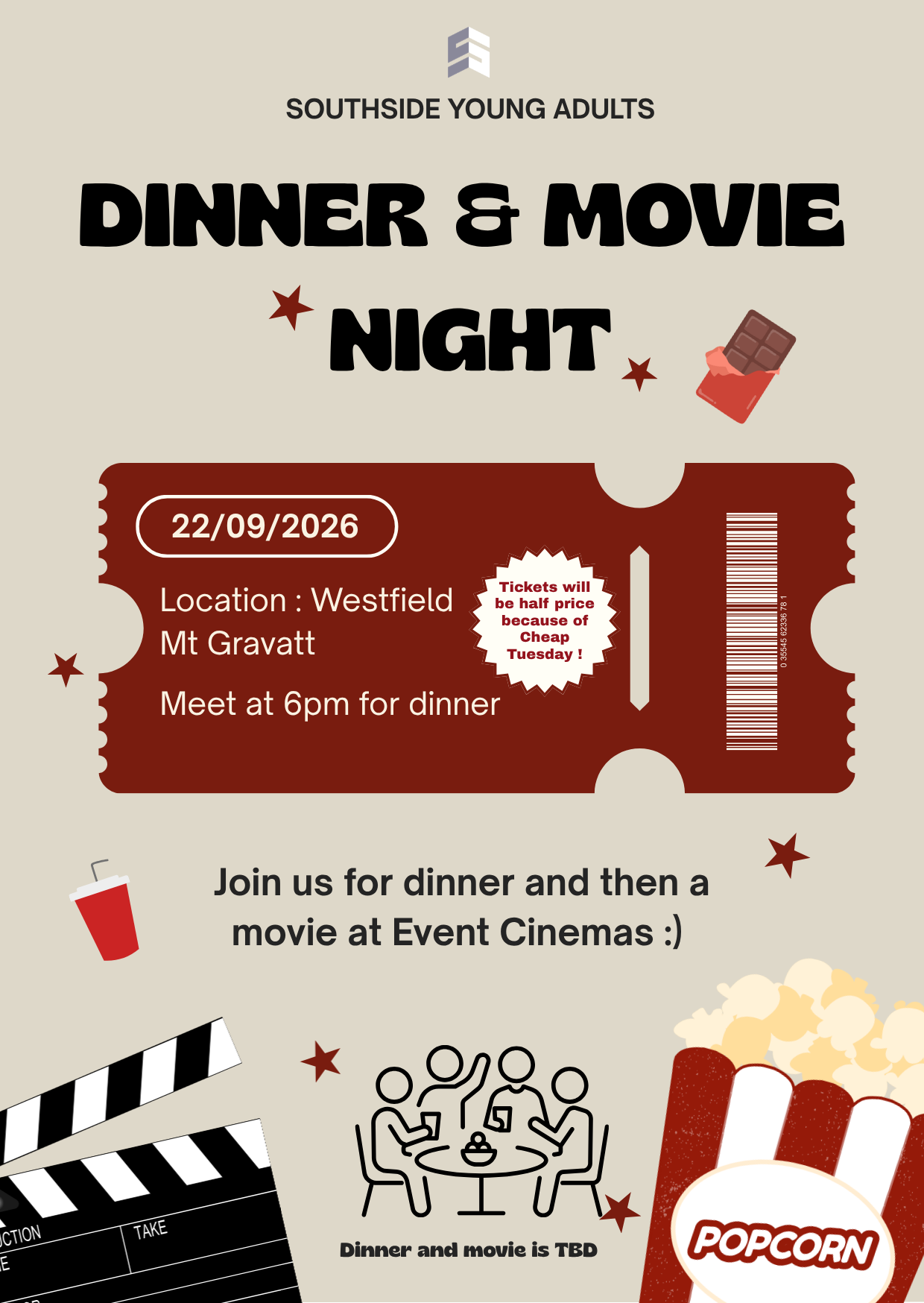 Young Adults Movie Night Ticket