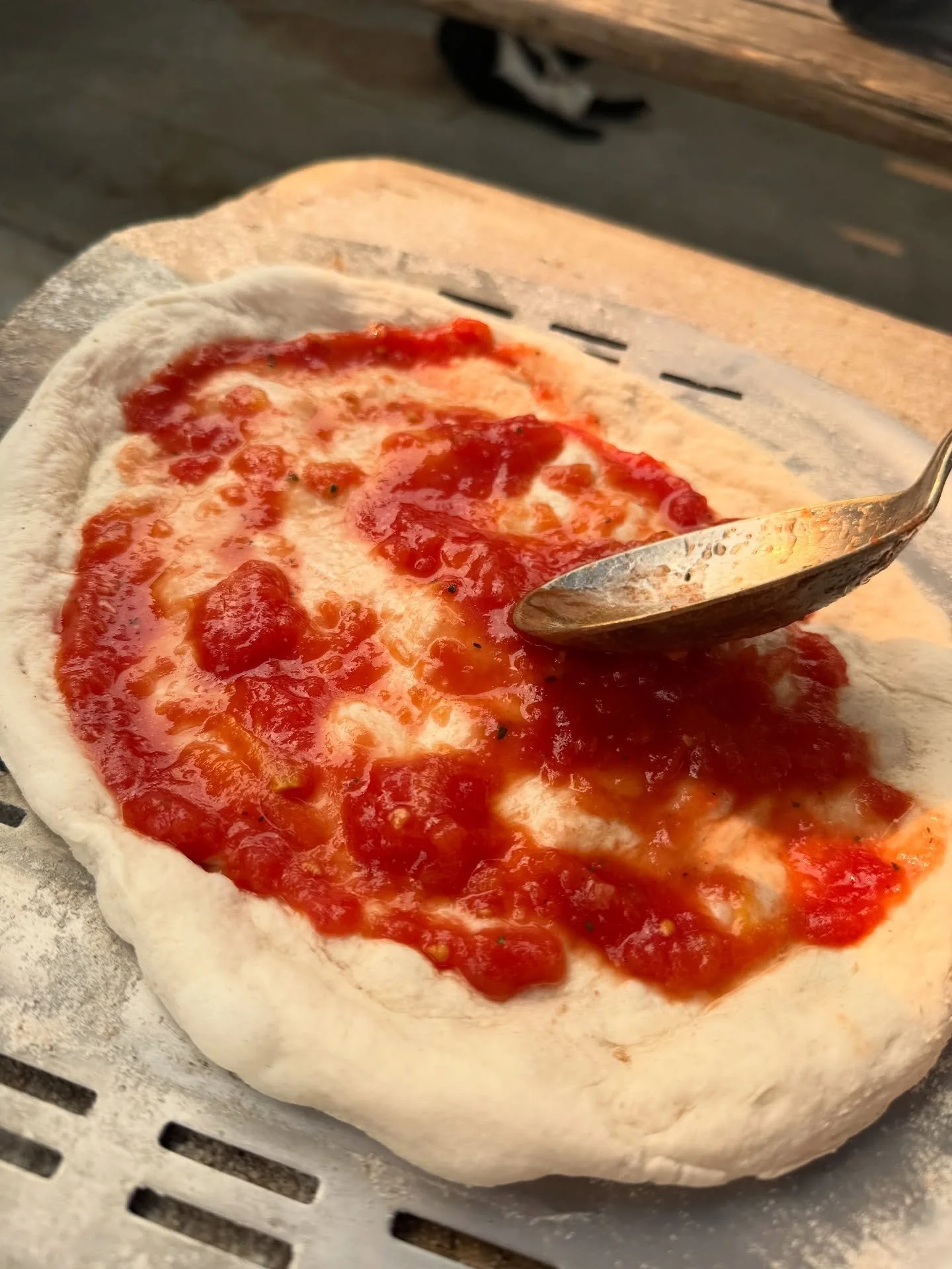 Sometimes people ask what we do all week long when the bakery is closed to the public - little work, little bit of food! Staff lunch. 

Anjou Fri-Sun 8am-3pm