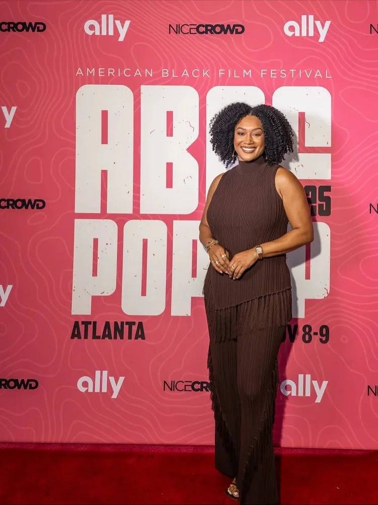 I&rsquo;ve been working with a few different companies lately for red carpet events and I have to say I enjoyed this one so much. @americanblackfilmfestival @msericamarie @ally &amp; @trytala thank you for including me. 

@luvcrystalrenee dropped som