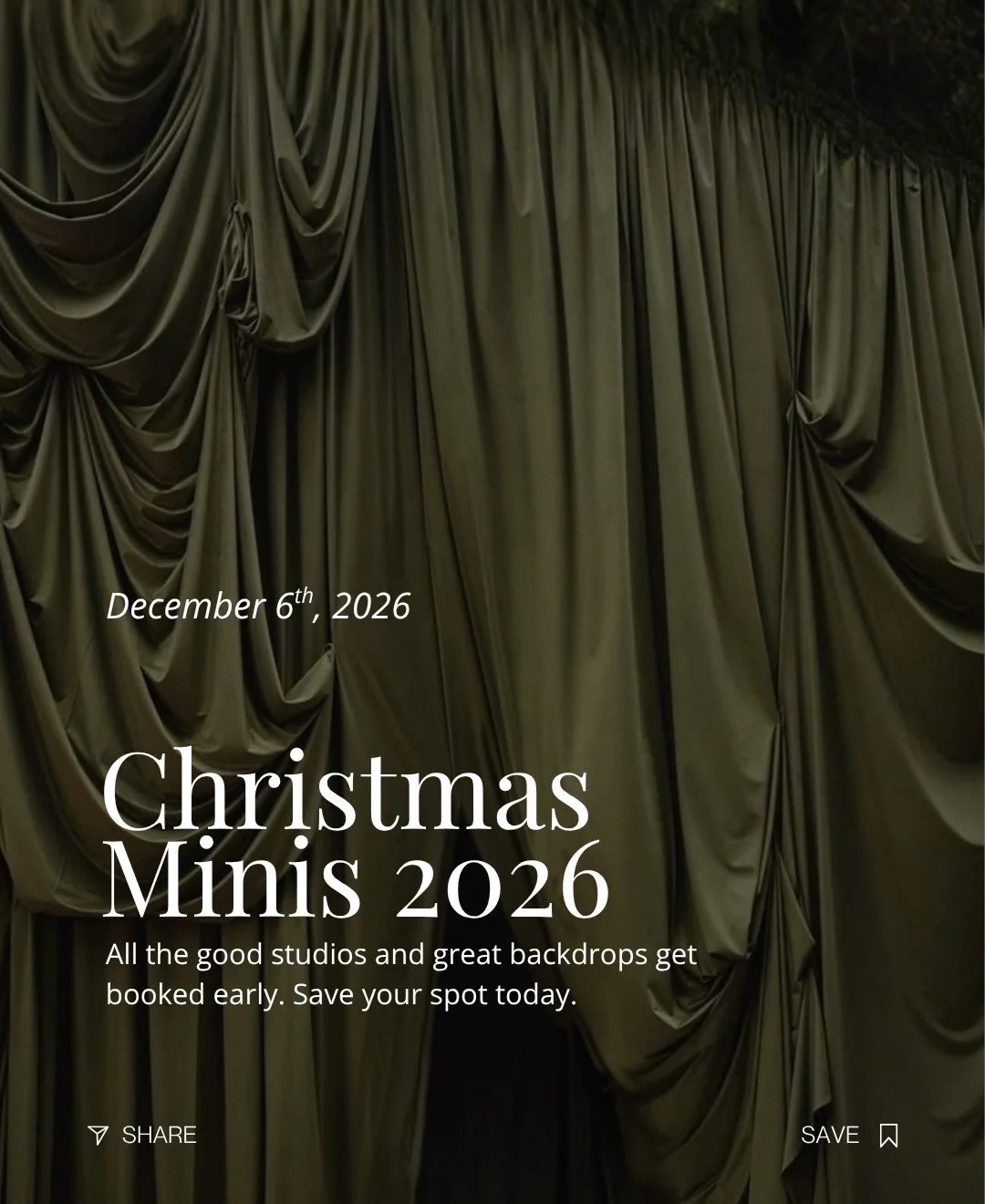 Yes it&rsquo;s early. However if you want the space that really looks the best then you have to commit early. 

This year our Christmas Minis are at @novastudio.co and they are going to be amazing. We already had some people book so we only have 6 sp