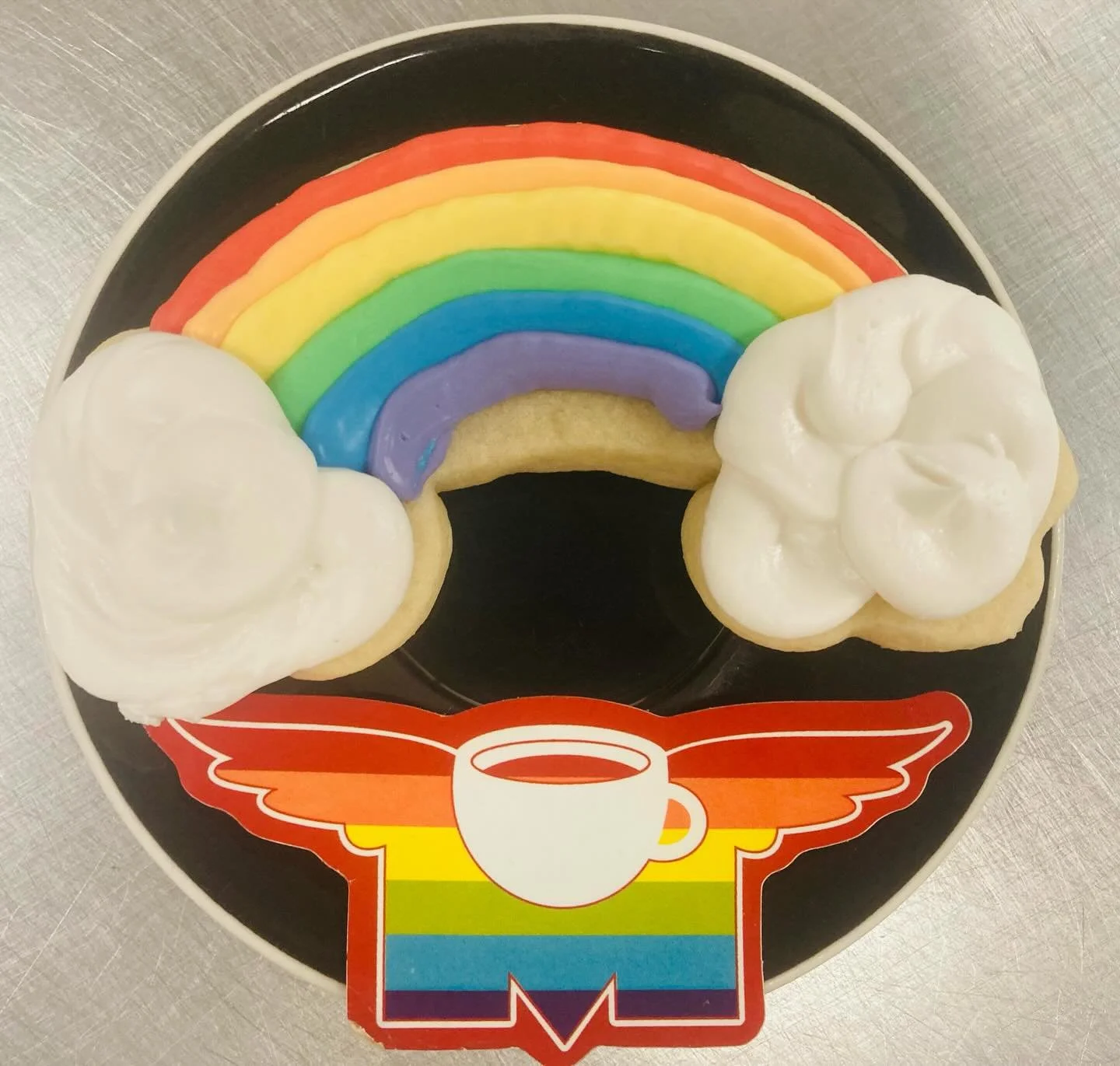 Cookie time! In the case now! 🌈  #flyingm #flyingmboise #downtownboise
