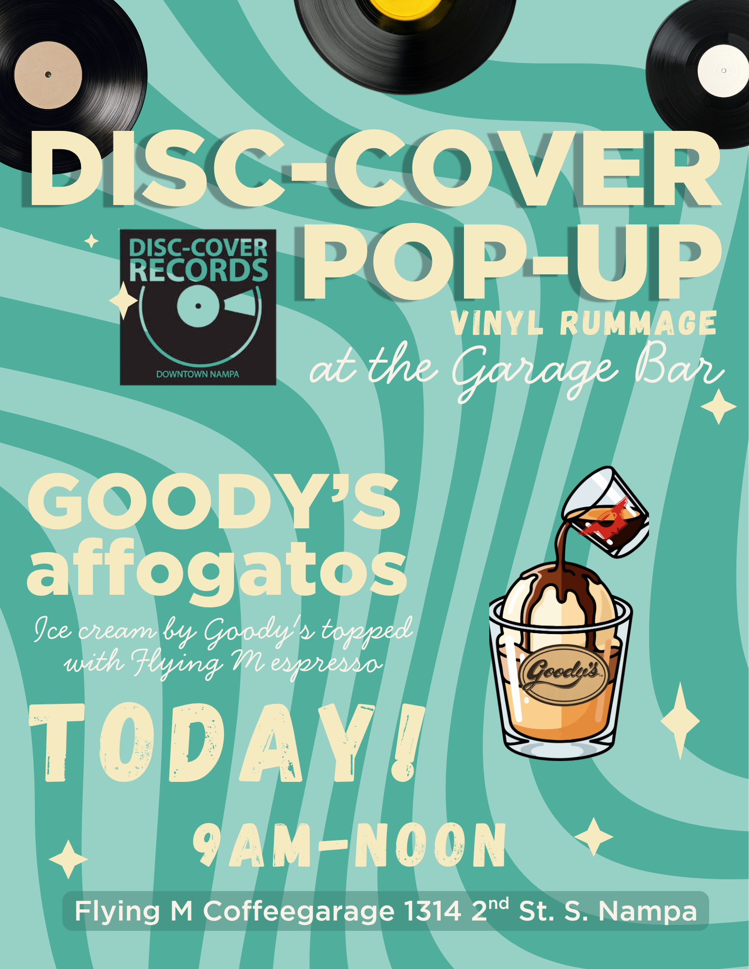 Disc-Cover Vinyl Rummage w/ Affogatos by Goody's!