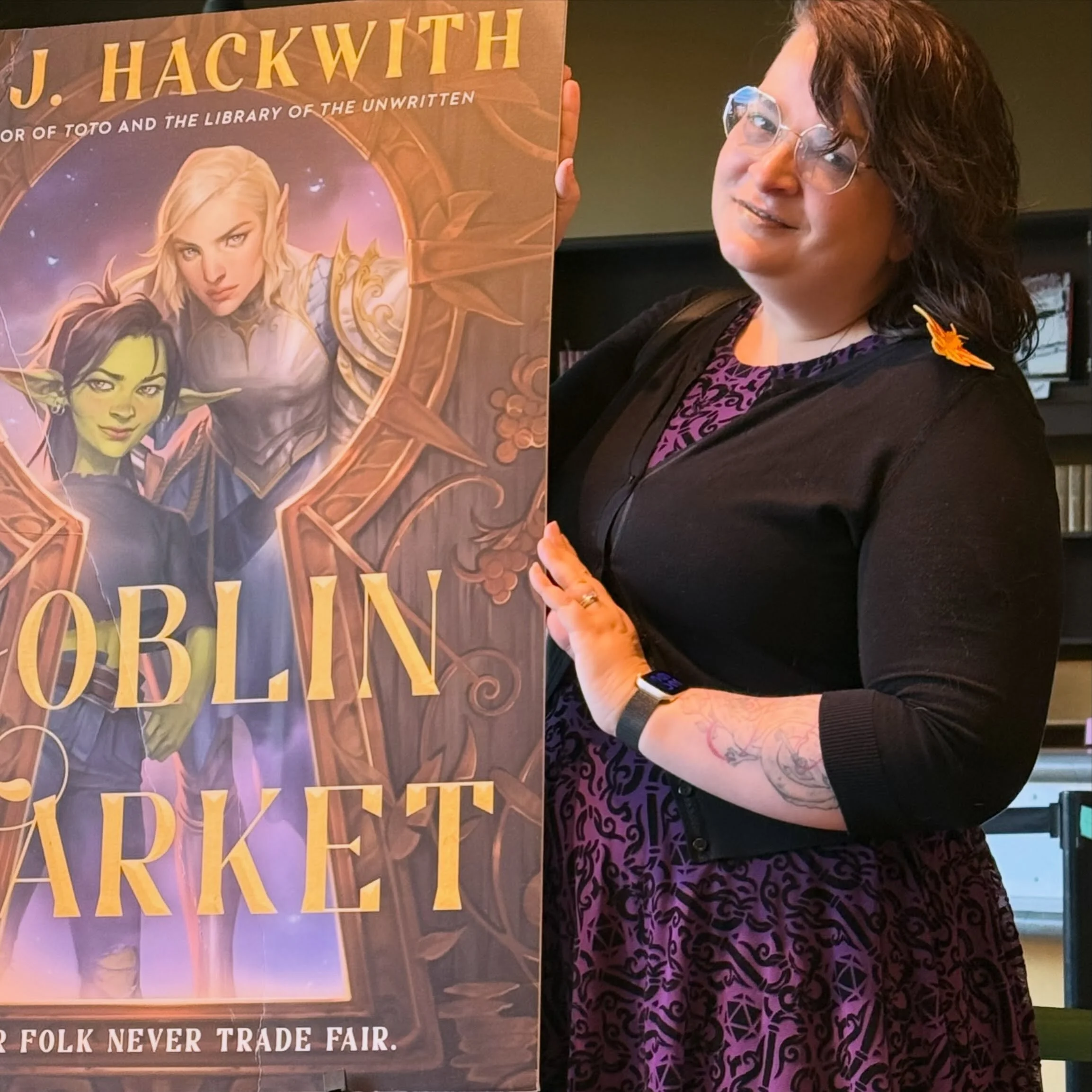 Event at @powellsbooks Cedar Hills last night! Portrait of a goblin absolutely not about to hijack a crowd for impromptu rpg game 

One of the books of the month! If you couldn&rsquo;t make it last night, I left behind a lot of signed copies at both 