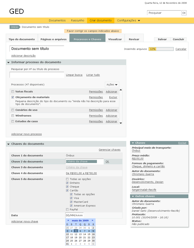 Ged types of documents