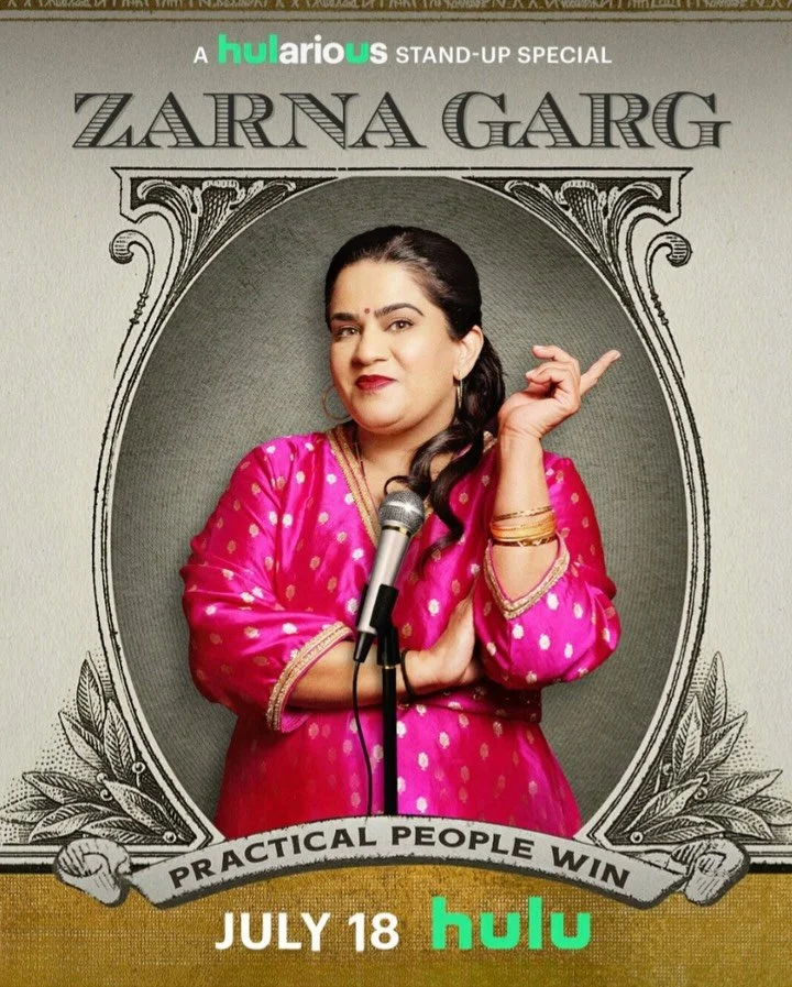 @zarnagarg is coming in hot 🔥

Her new comedy special Practical People Win drops tomorrow, Friday July 18, on @Hulu.
She&rsquo;s taking aim at husbands, kids, in-laws, and anyone foolish enough to argue with an Indian mom.

#PracticalPeopleWin #Zarn