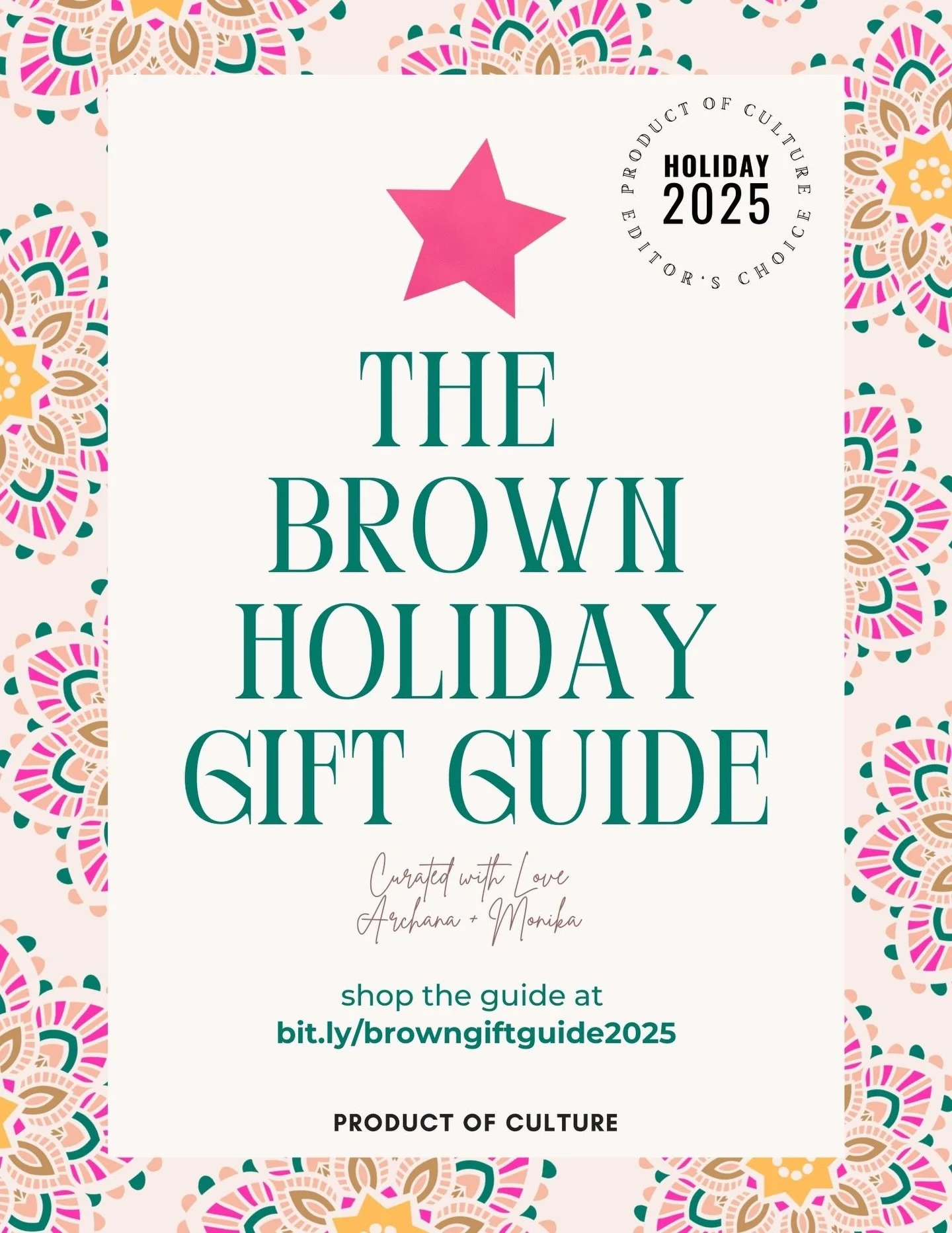 🚨 It&rsquo;s here! 🚨 ✨🎄✨The 2025 Brown Holiday Gift Guide featuring 450+ South Asian-founded businesses is LIVE!✨🎄✨

This holiday season, @_productofculture_ has made it easier than ever to find gifts for EVERYONE! 100% of all sales will go direc