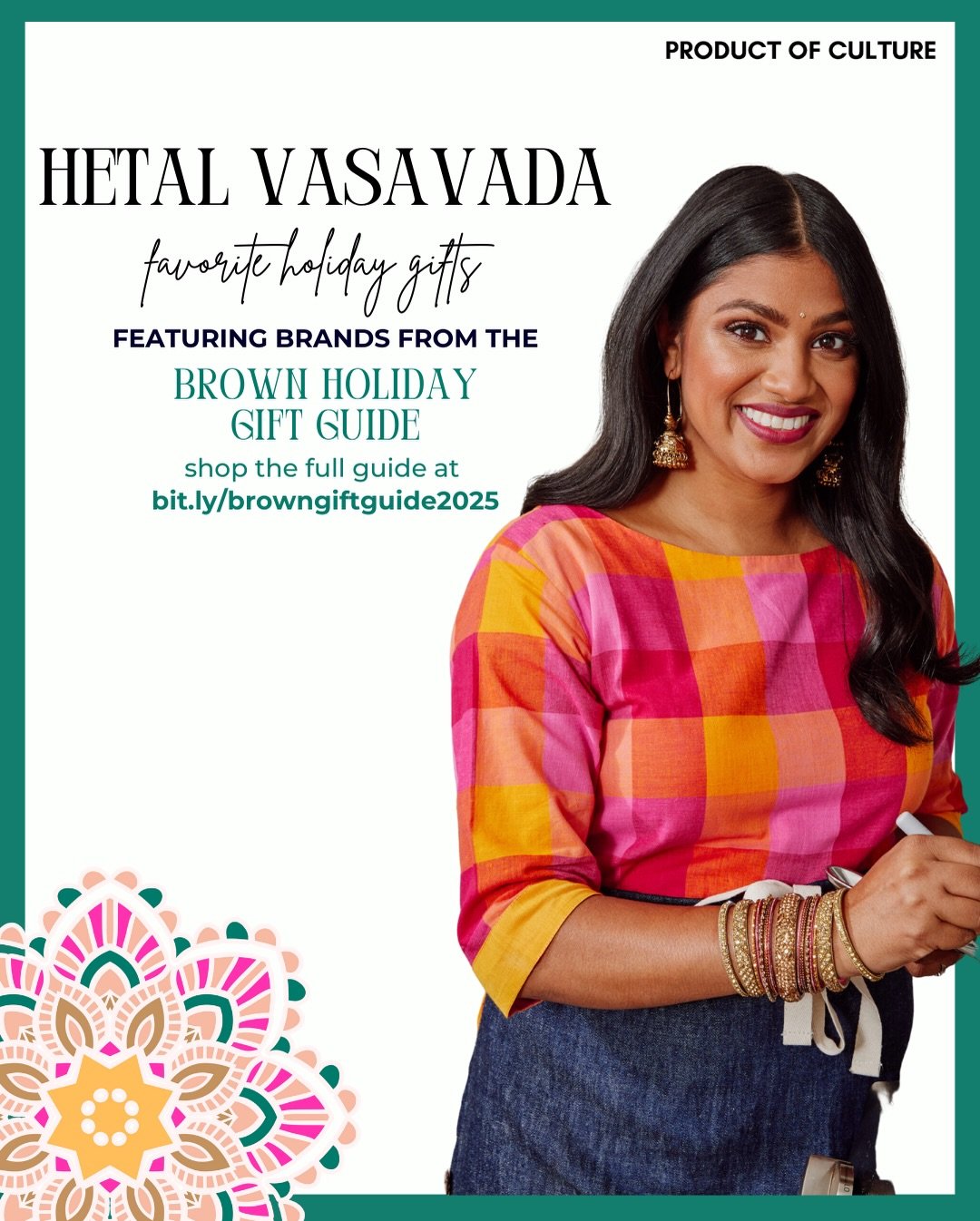 Shop @milkandcardamom&rsquo;s holiday favorites from incredible South Asian brands 🎁✨🌟
For more gifting ideas, explore the @_productofculture_ 2025 Brown Holiday Gift Guide with 450+ products at bit.ly/browngiftguide2025 🎄🛍️

HETAL&rsquo;S PICKS: