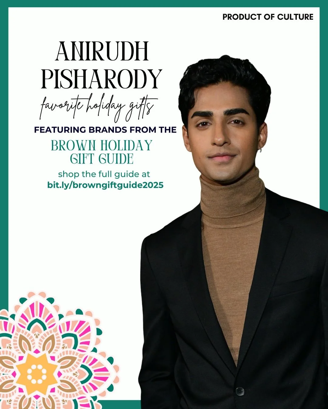 Shop @anirudh.pisharody&rsquo;s holiday favorites from incredible South Asian brands 🎁✨🌟

For more gifting ideas, explore the @_productofculture_ 2025 Brown Holiday Gift Guide with 450+ products at bit.ly/browngiftguide2025 🎄🛍️

1. @okhli.austral