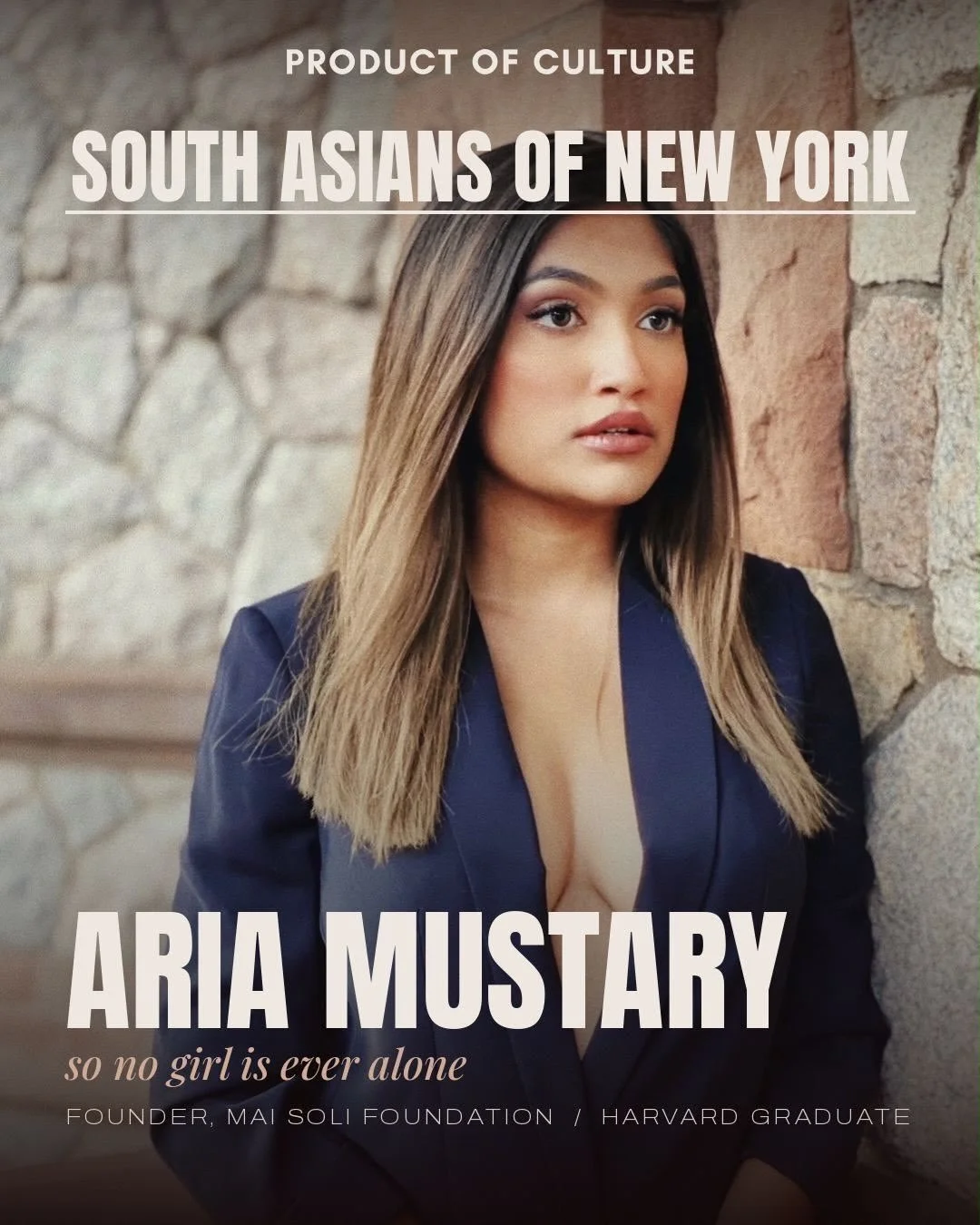 Aria Mustary is the founder and president of the Mai Soli Foundation, a nonprofit working to prevent child marriage by giving girls the education, mentorship, and tools to build futures on their own terms. Inspired by her own family&rsquo;s experienc