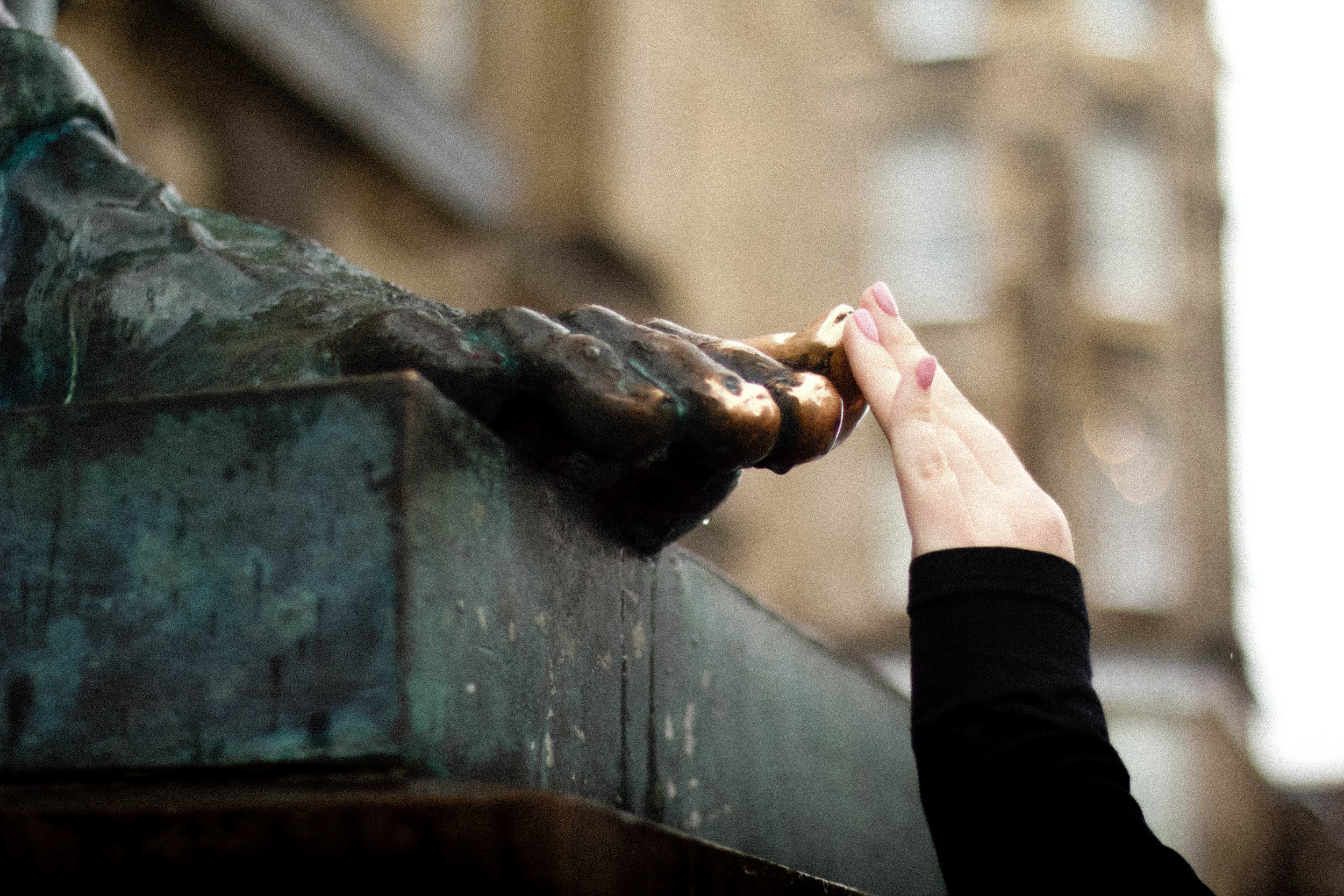 Rumor has it that it's good luck for students to rub the toe of the statue of David Hume on The Royal Mile. (Katie)