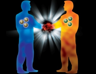 Particles and antiparticles annihilate when they meet. Can we imagine a world with people made out of antimatter? Credit: CERN.