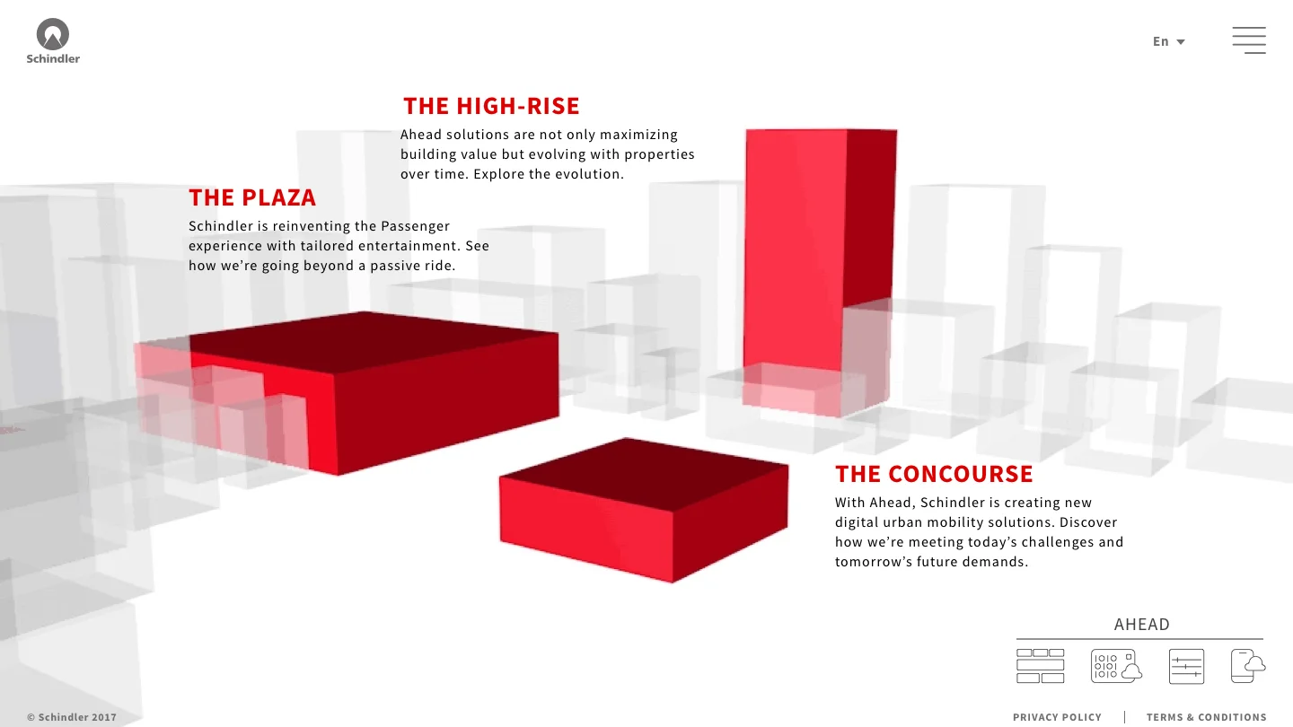 WebGL City Landing Wireframe