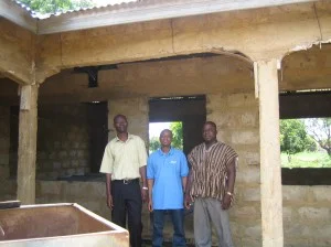 Our In Country Director Ackom (center), Dr. Sandaare of the Lawra District Hospital (left), and a member of the Tamale Rotary Club (right)