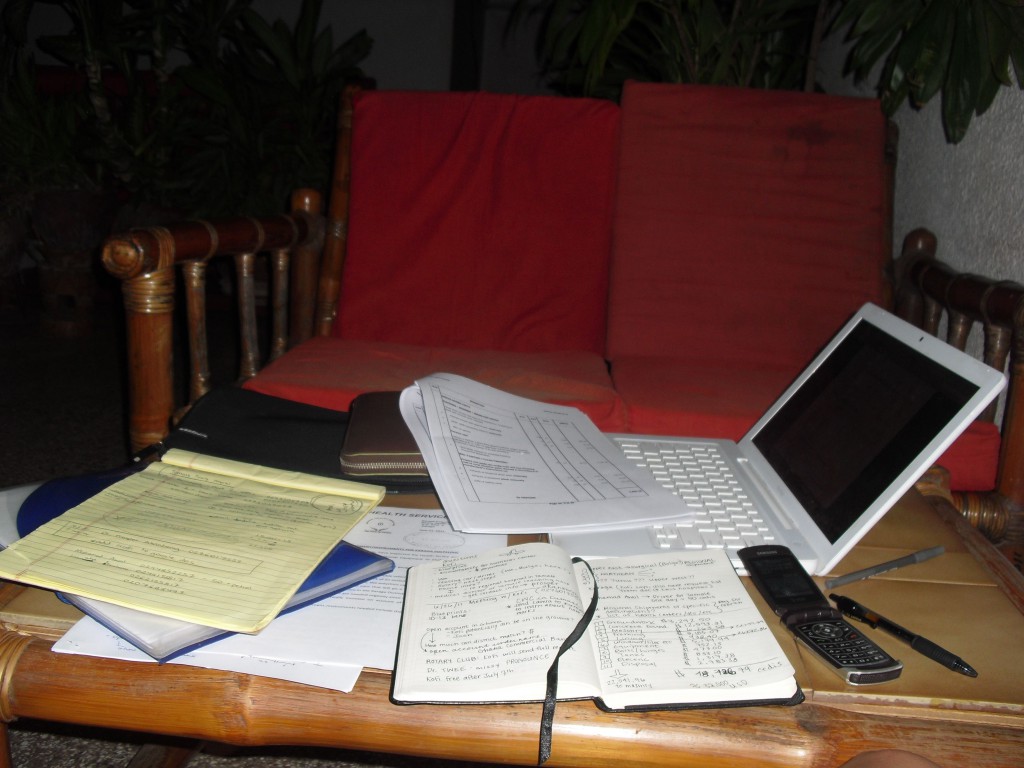 Our Work Station at the Jungle Bar