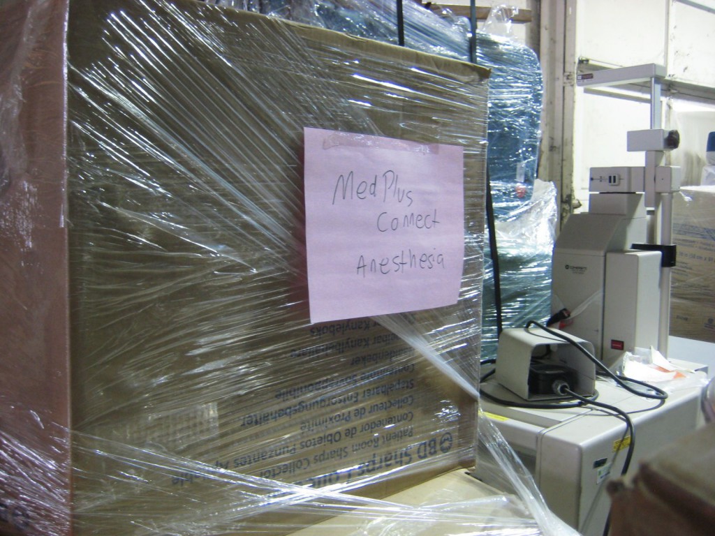 Anesthesia Machine Wrapped for the Load