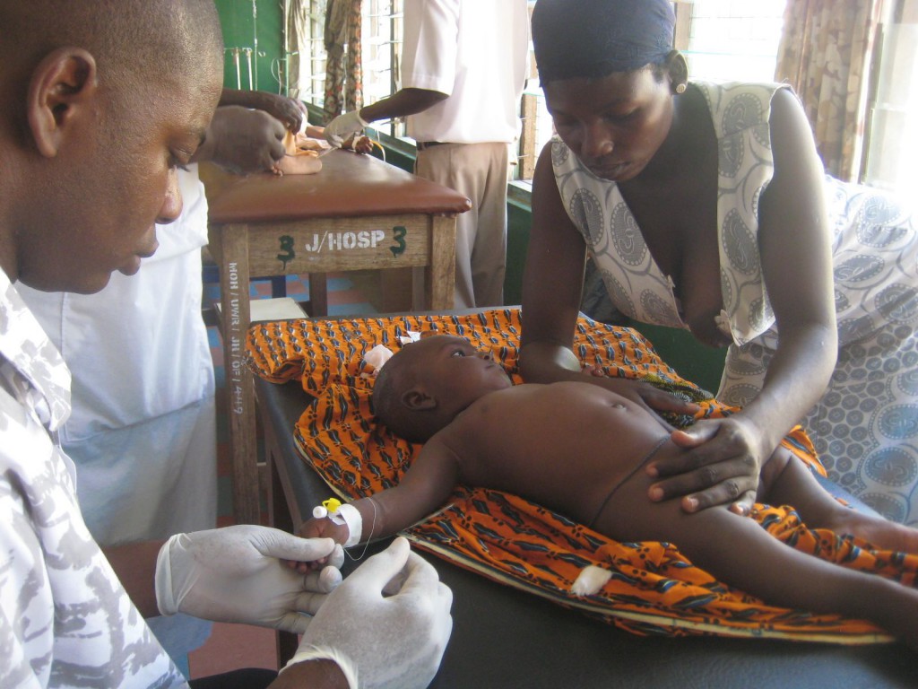 Dr. Wodah Inserting IV in Pediatric Patient
