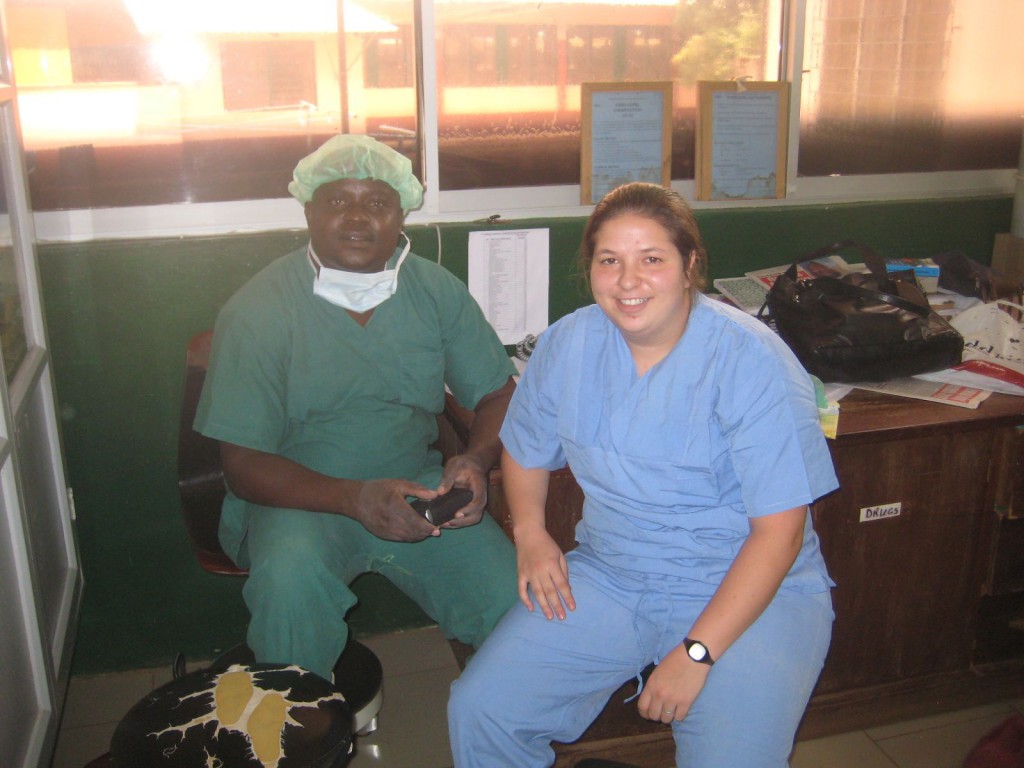Me and Dr. Robert and in Scrubs After Surgery