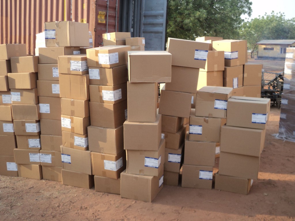 Supplies Unloaded at Walewale (Photo Taken by Dr. Abdulai)