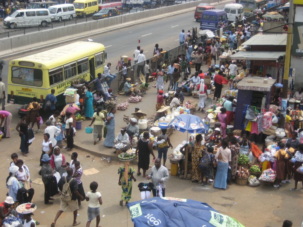 Busy Streets in Accra (This is the location of the Ghana episode on the Amazing Race!!)