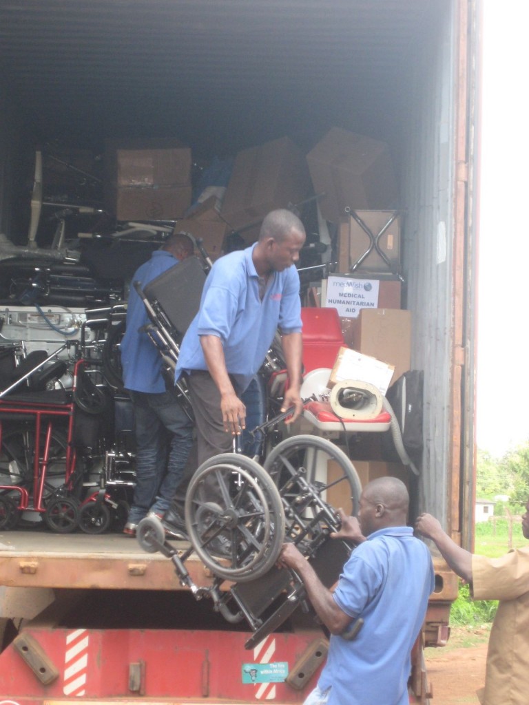 Wheelchairs Being Unloaded in Lawr