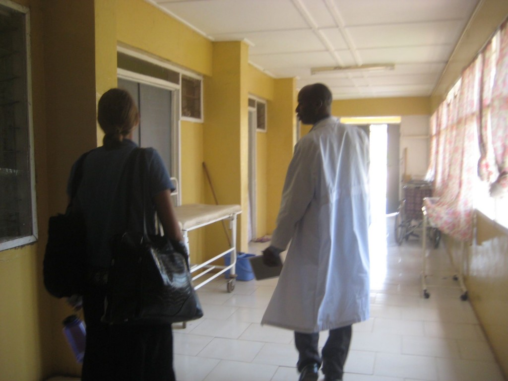 Dr. Abdulai Leading Emily And I Through Walewale District Hospital