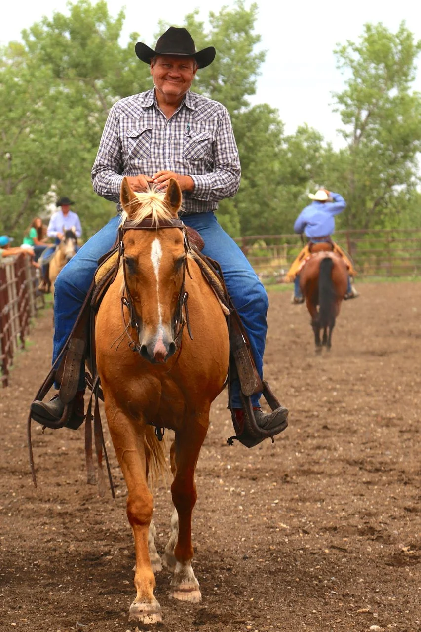 Larry Reinhold and his good horse Trigger