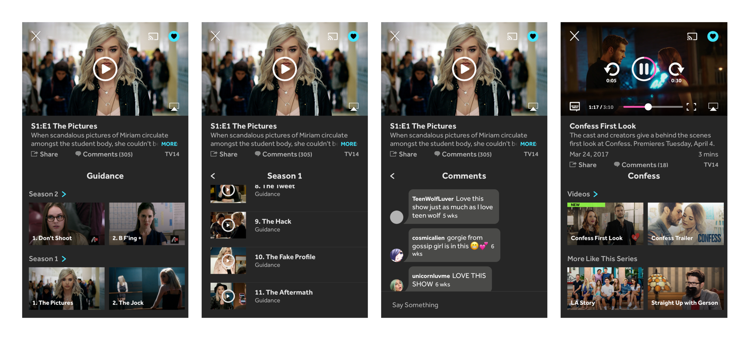 Shows and videos had the same template which made it difficult to distinguish between the two.
