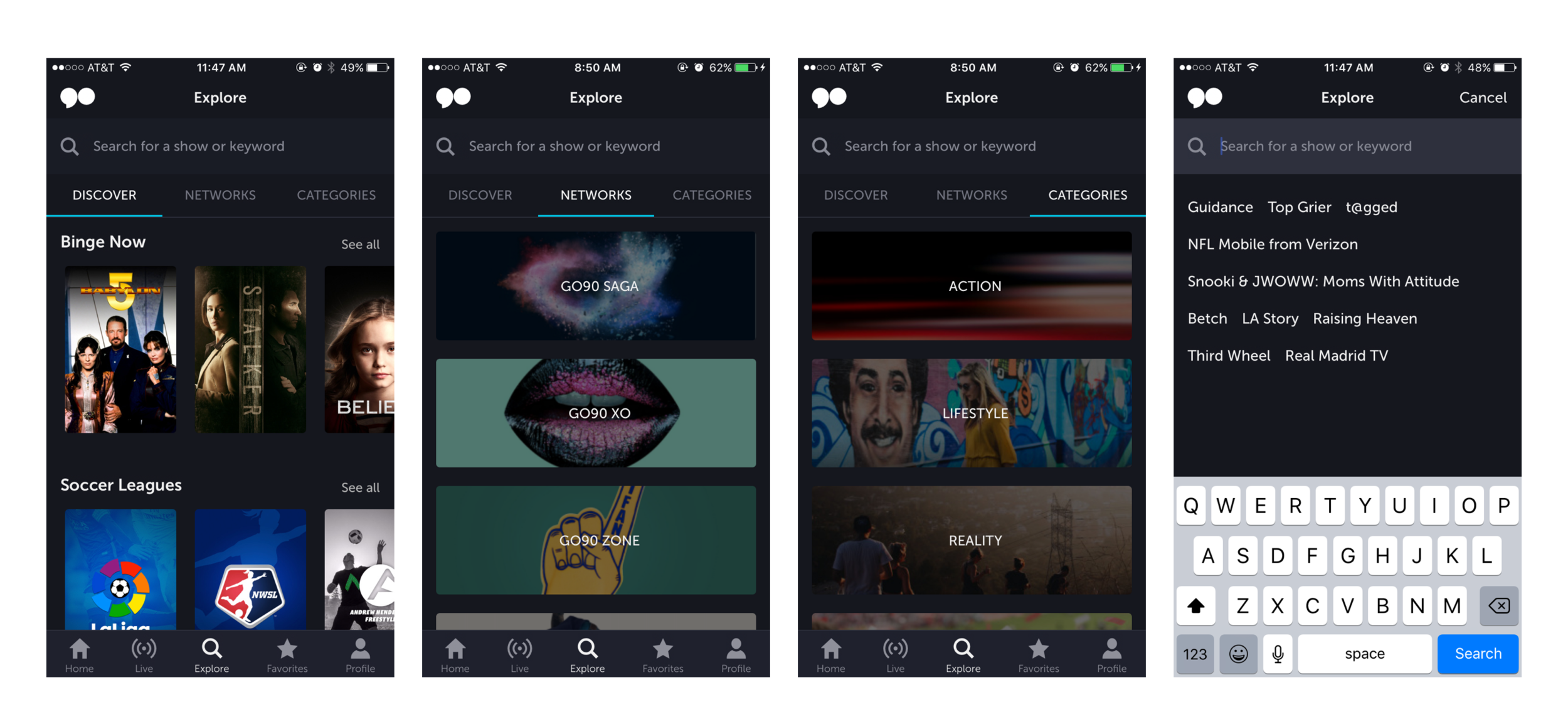 We created a way to explore new content while you're in the mindset of searching.