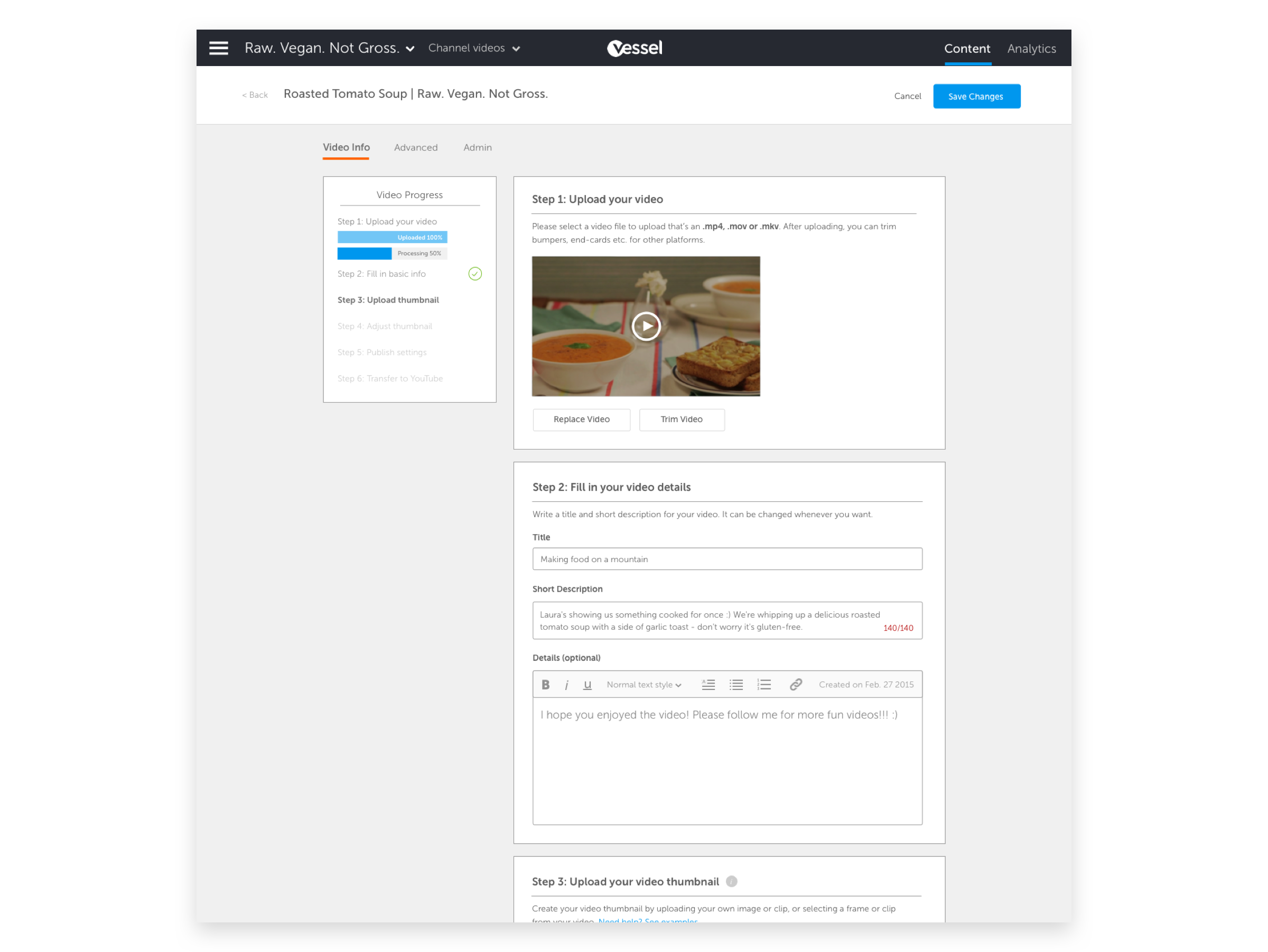 The new video upload workflow consolidates everything to one page.