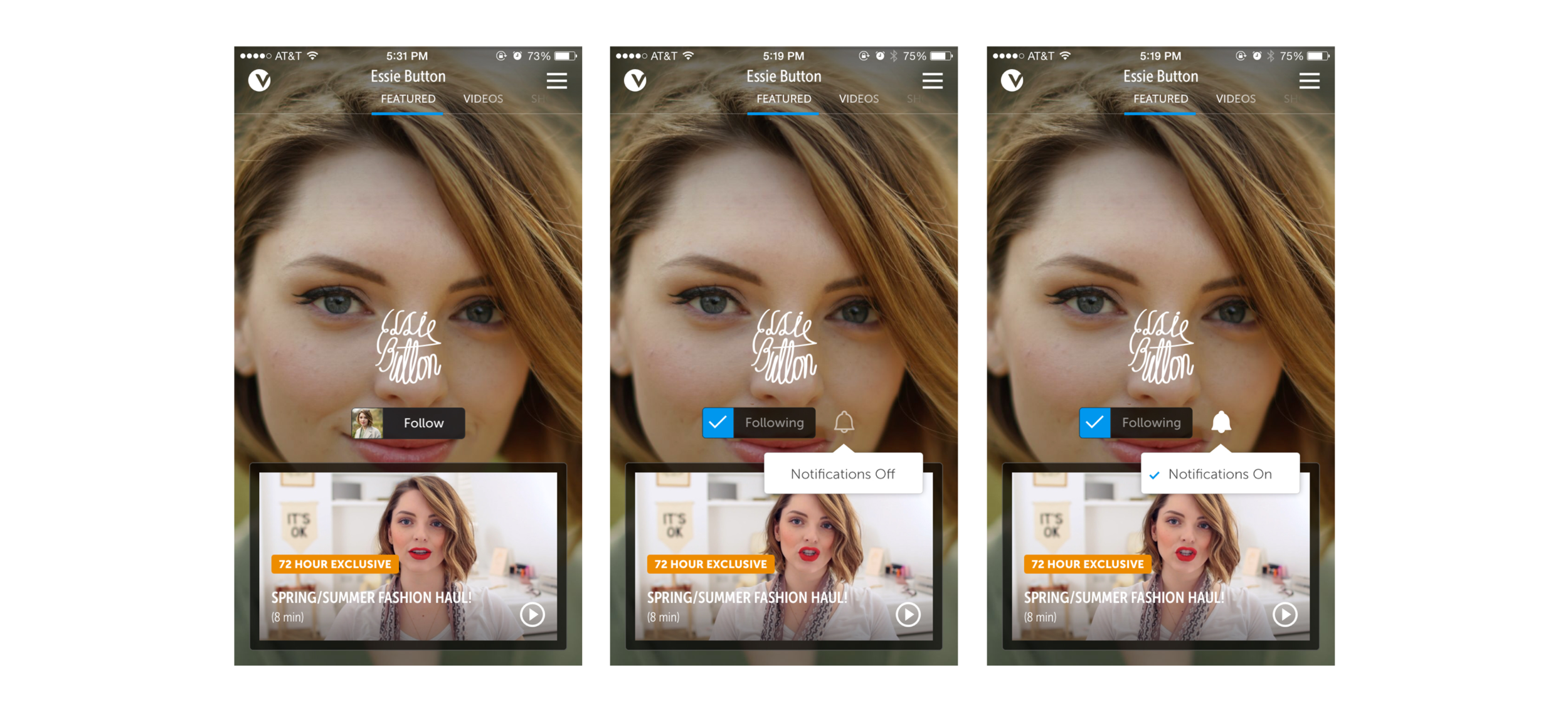 Users could customize notifications right after following a channel.