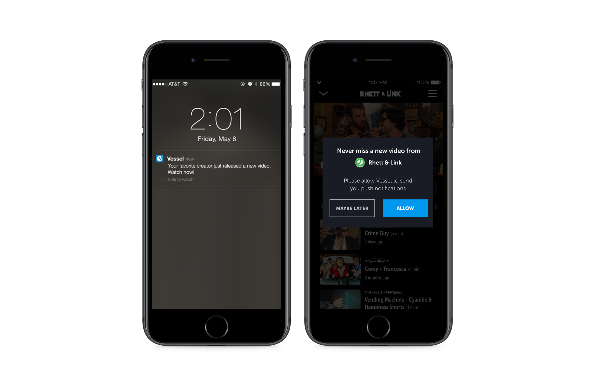 Creating a way for users to know when their favorite creators post new videos