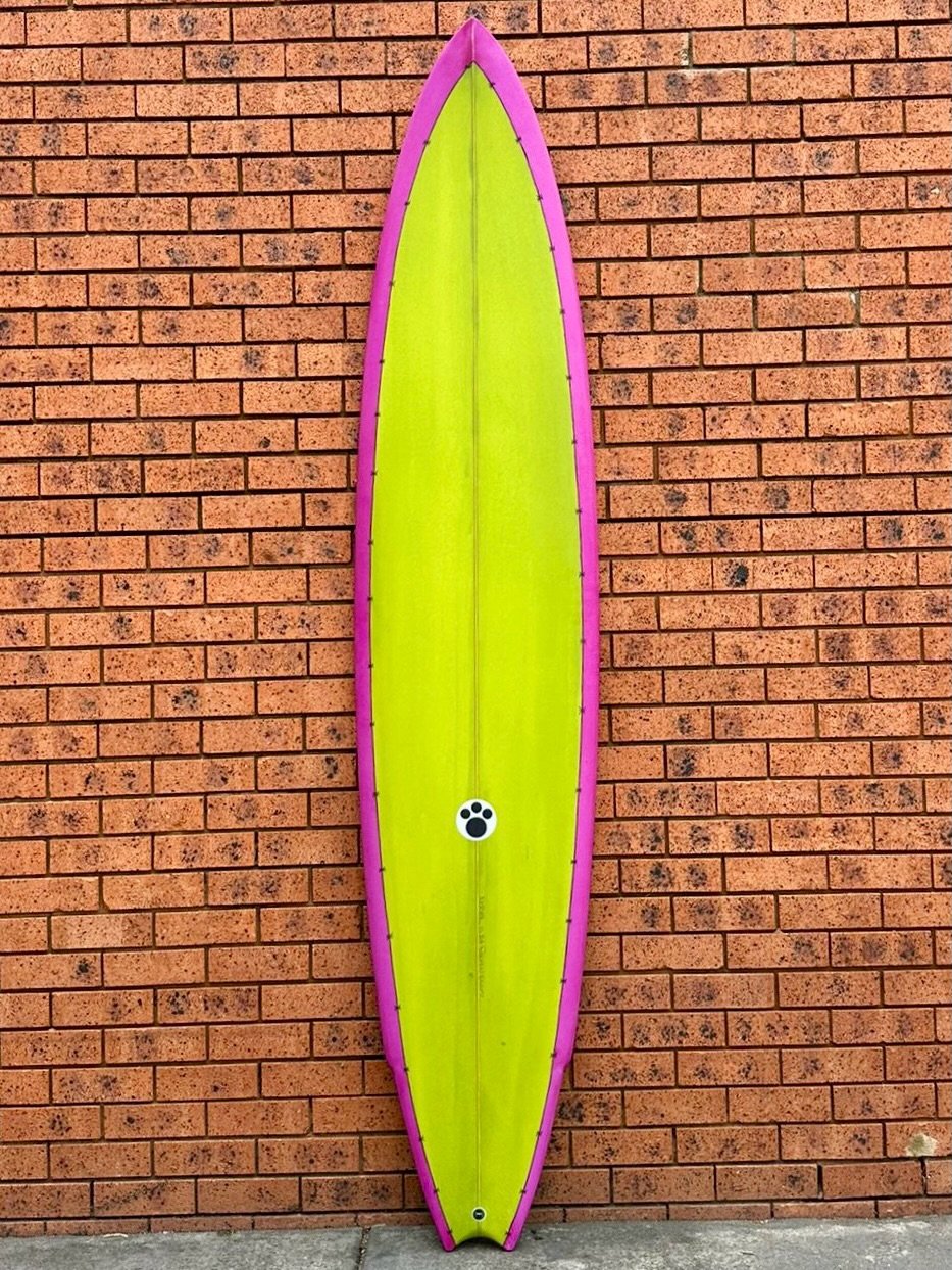 Welcome to the MC Birthday Surprise. 

Every new model or design twist needs to be shaped and tested. So every time, MC will punch one out in his magic dimensions. 

So this is the new RV VC4 9&rsquo;1&rdquo; x 22 1/2 x 3 in his signature MC Magenta 