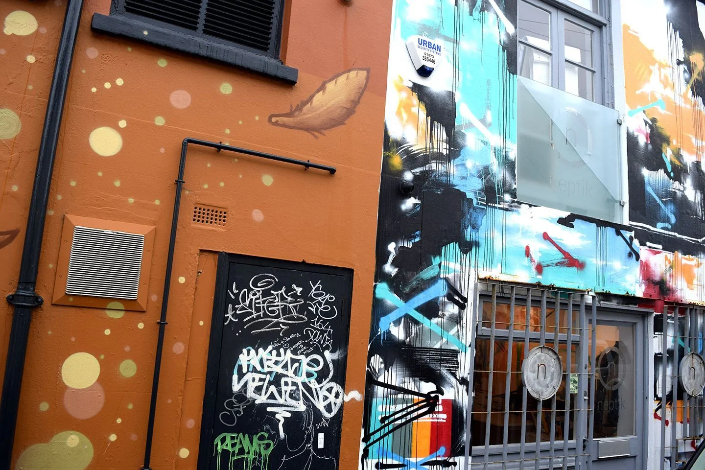 Above image; The Eagle pub, leading into a Graphic Design agency.