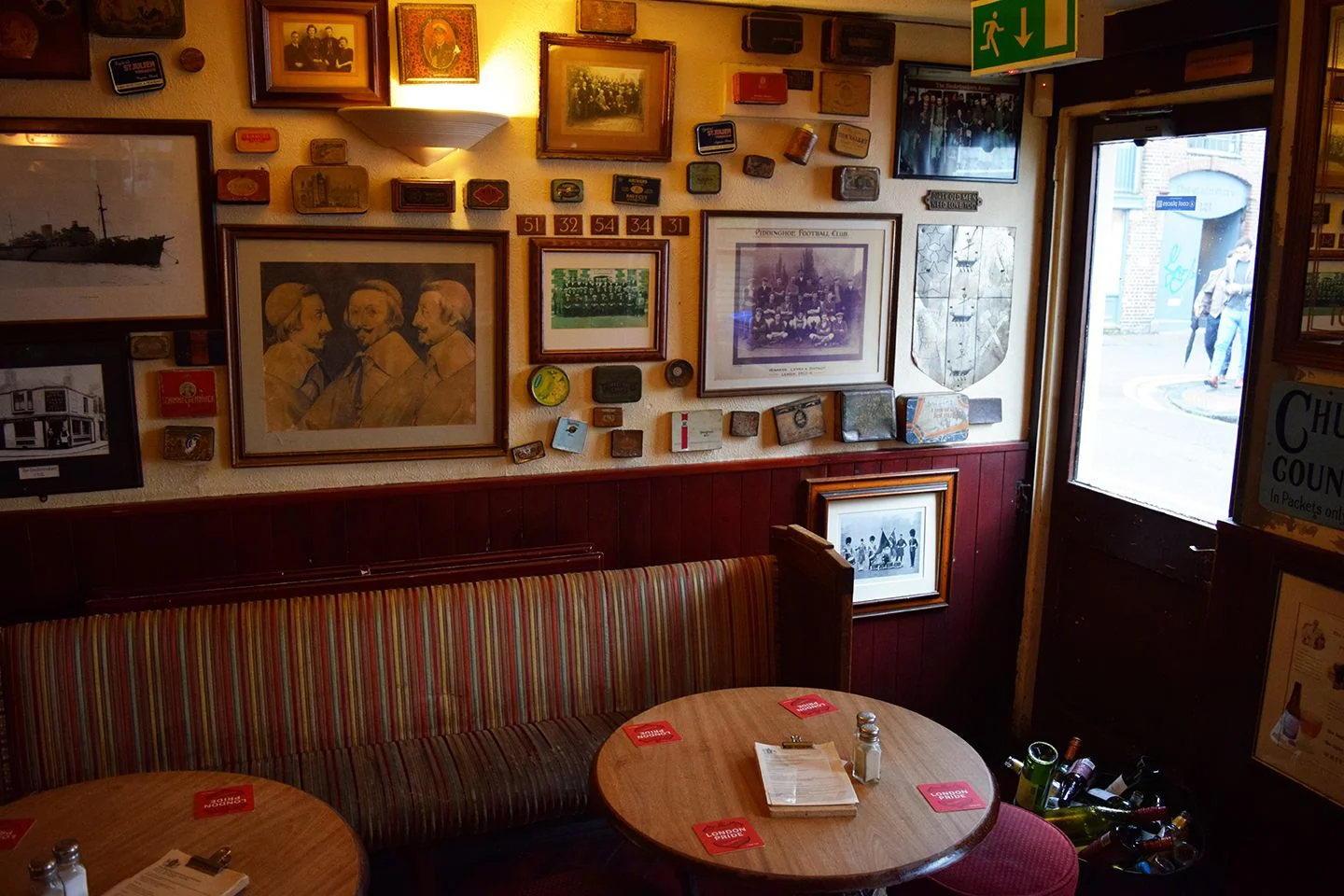 Above image; The side street entrance to the pub.