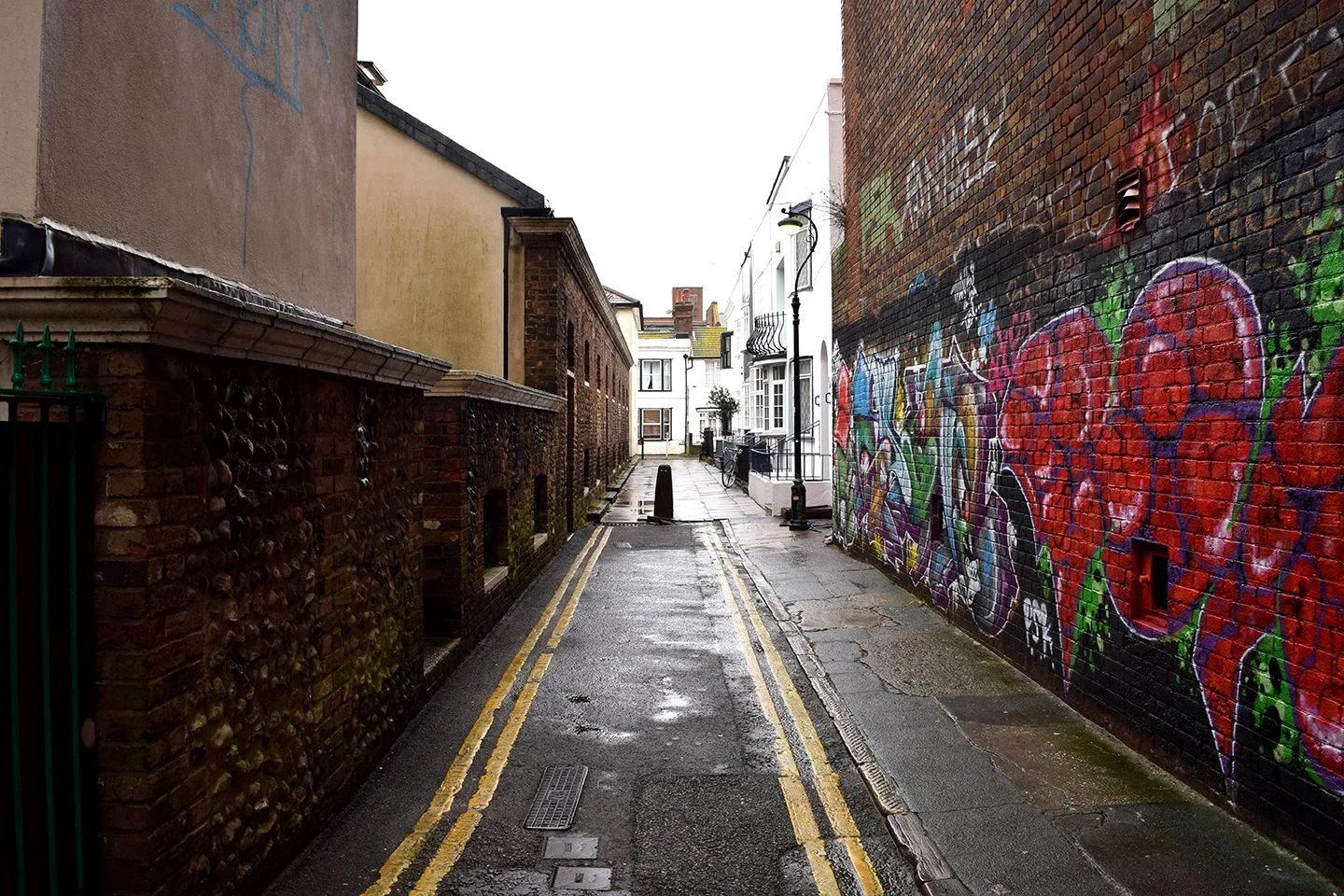 Above image; View of the opposite end of the alleyway.