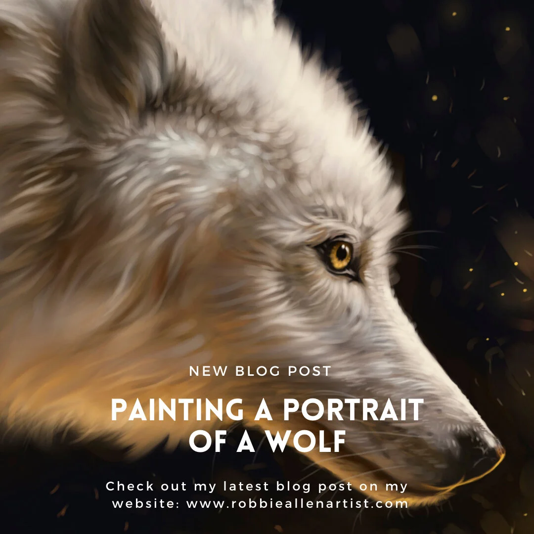 Painting A Portrait of A Wolf 