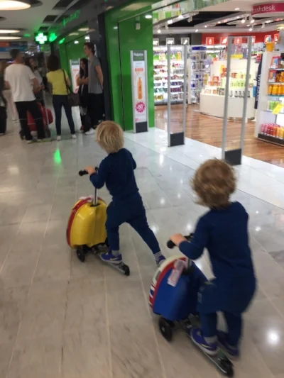 Scooting through the airport