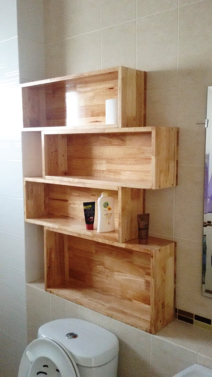 Shelves in Restroom