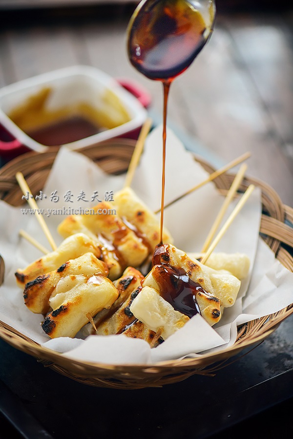 grill Tteok with caramel