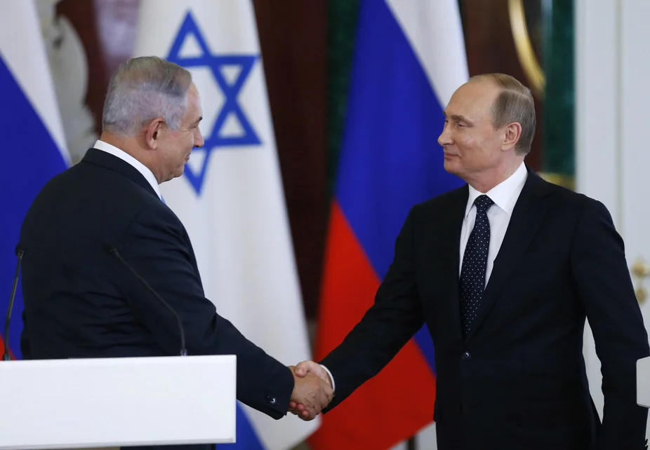 Israeli Prime Minister Benjamin Netanyahu and Russian leader Vladimir Putin met in Moscow this week. Reuters/pool