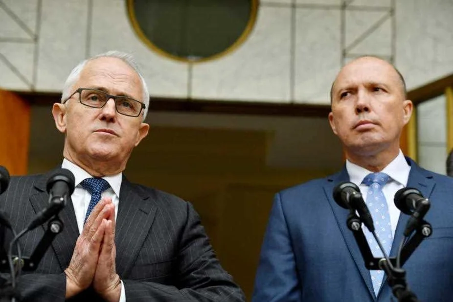 Prime Minister Malcolm Turnbull announces the new Home Affairs office, a major political win for Peter Dutton. AAP/Mick Tsiakis