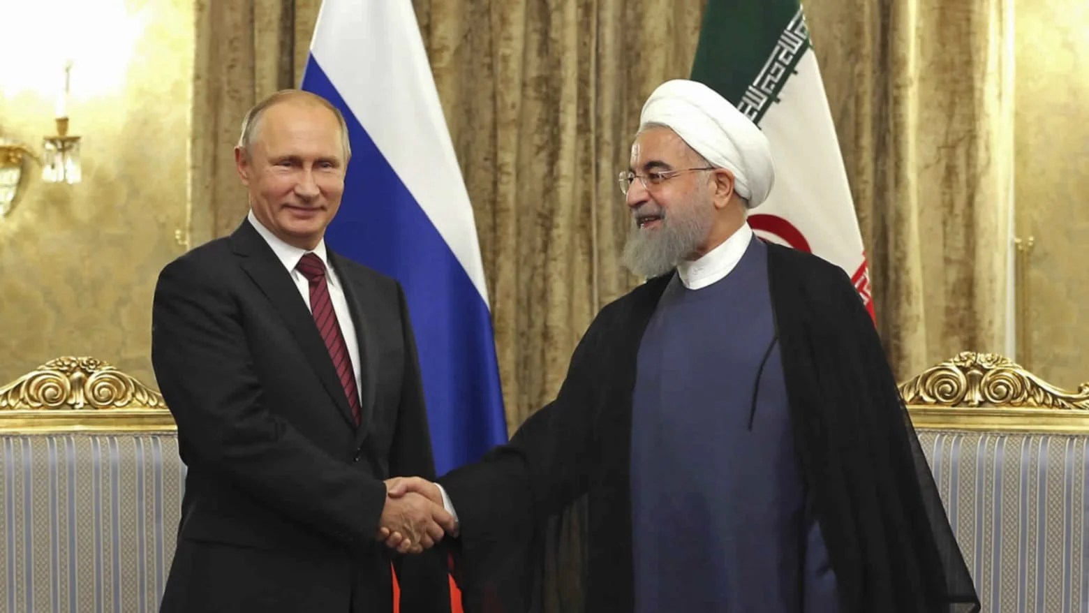 Iran's President Hassan Rouhani and Vladimir Putin will flex their muscles in the Middle East in 2019.Credit:AP